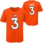 Nike Youth Denver Broncos Drew Lock #3 Orange T-Shirt