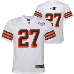 Nike Youth Cleveland Browns Kareem Hunt #27 Alternate White Game Jersey