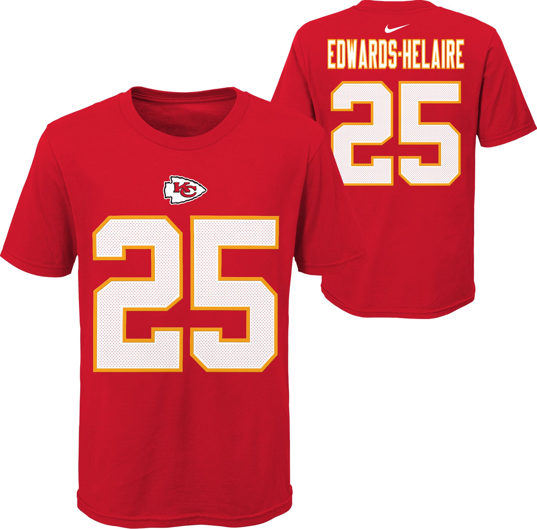 Nike / Youth Kansas City Chiefs Clyde Edwards-Helaire #25 Red T-Shirt