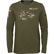 Nike Youth Kansas City Chiefs Salute to Service Olive Long Sleeve T-Shirt