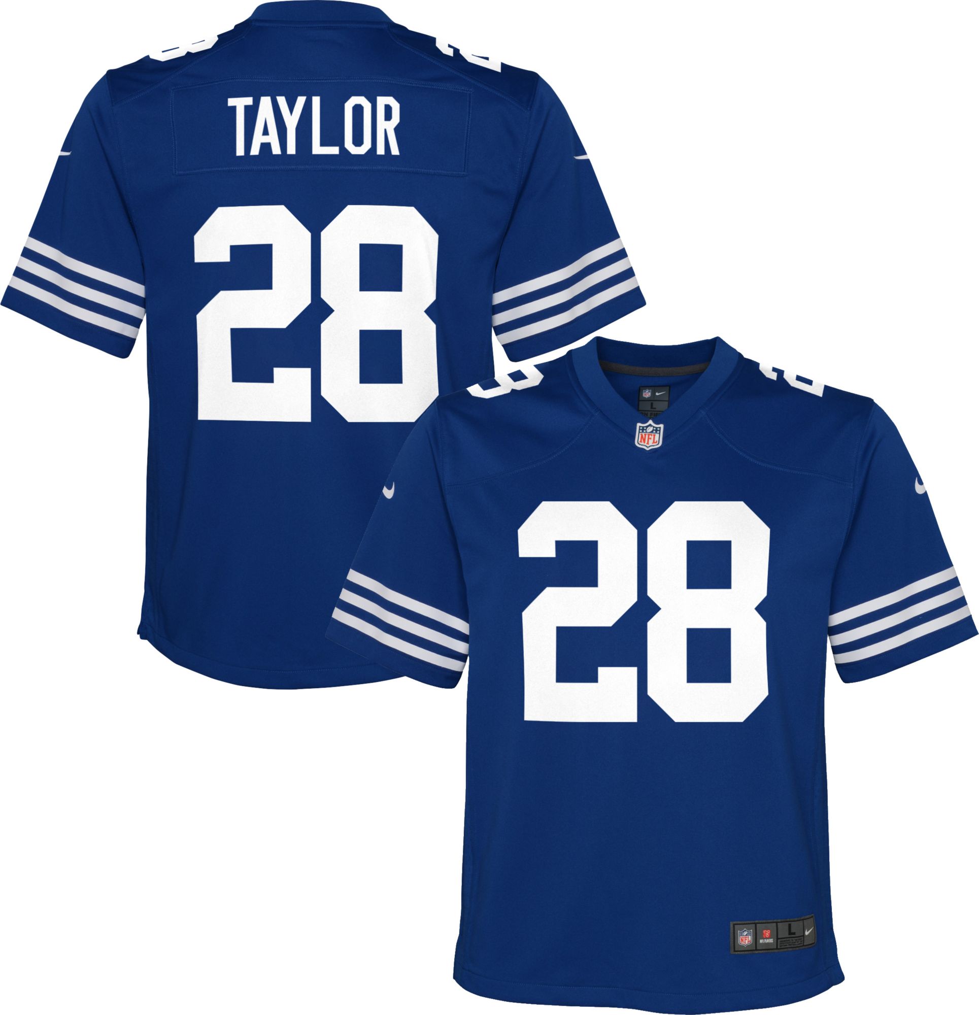 Nike Indianapolis Colts No28 Jonathan Taylor Royal Blue Women's Stitched NFL Limited Rush Jersey