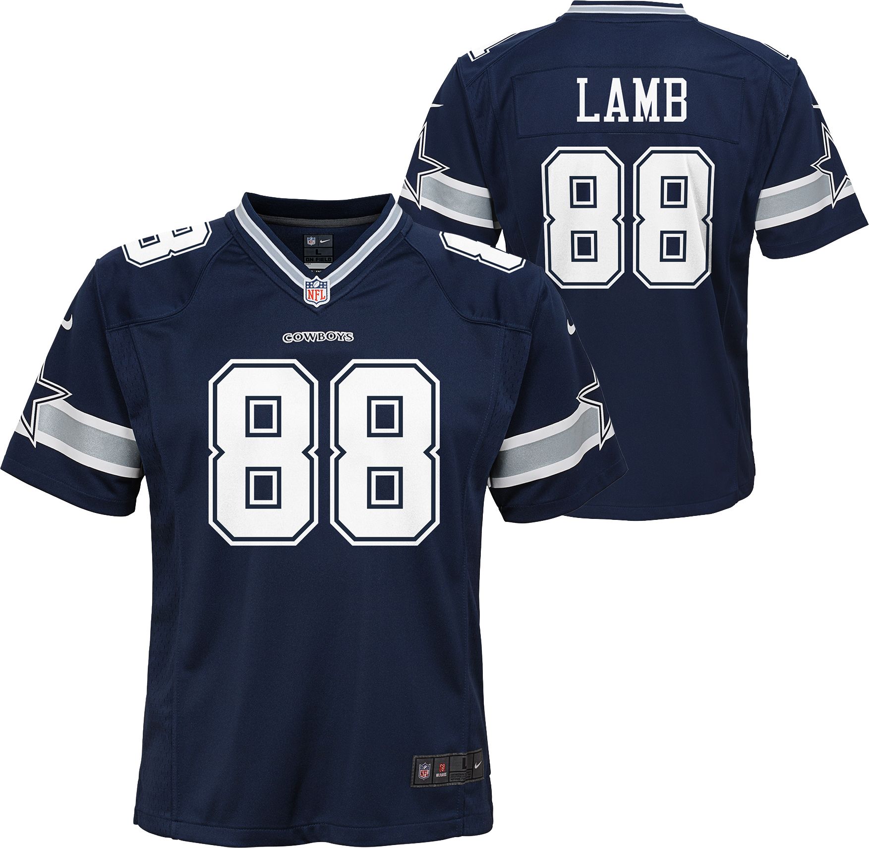 Ceedee Lamb #88 Cowboys 2023-24 Season Navy Blue Printed Jsy
