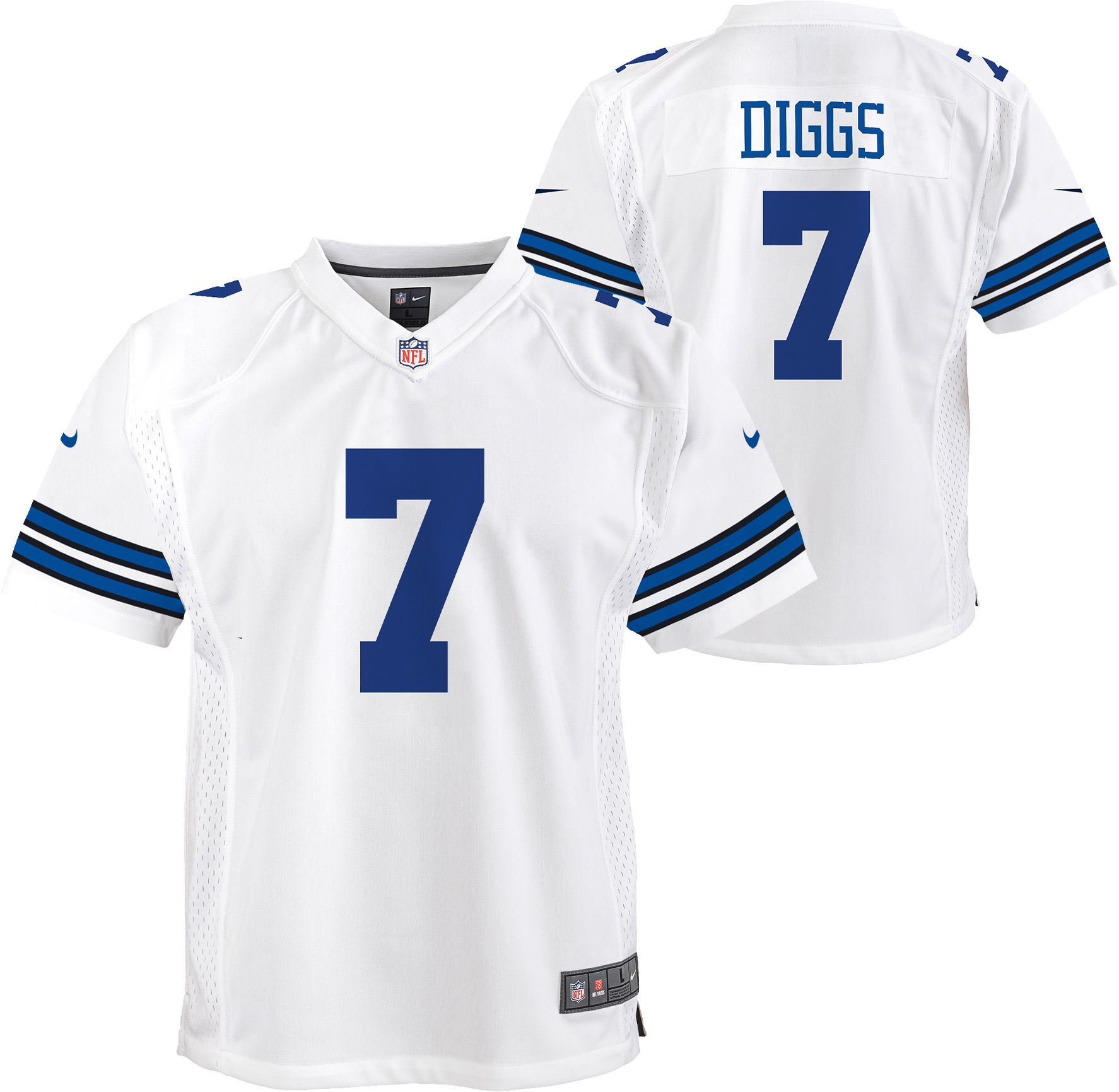 Nike / Youth Dallas Cowboys Trevon Diggs #7 White Game Jersey