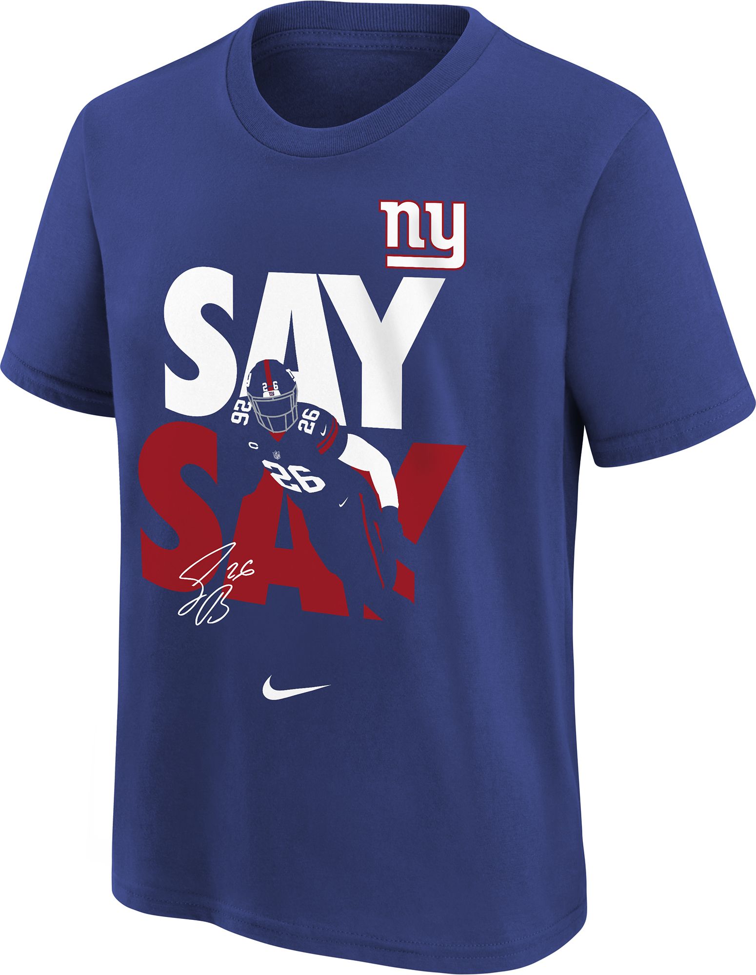 Nike / Youth New York Giants Local Saquon Barkley Blue T-Shirt