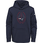 Nike Youth New England Patriots College Navy Icon Therma Pullover Hoodie