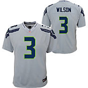 Nike Youth Seattle Seahawks Russell Wilson #3 Grey Alternate Game Jersey