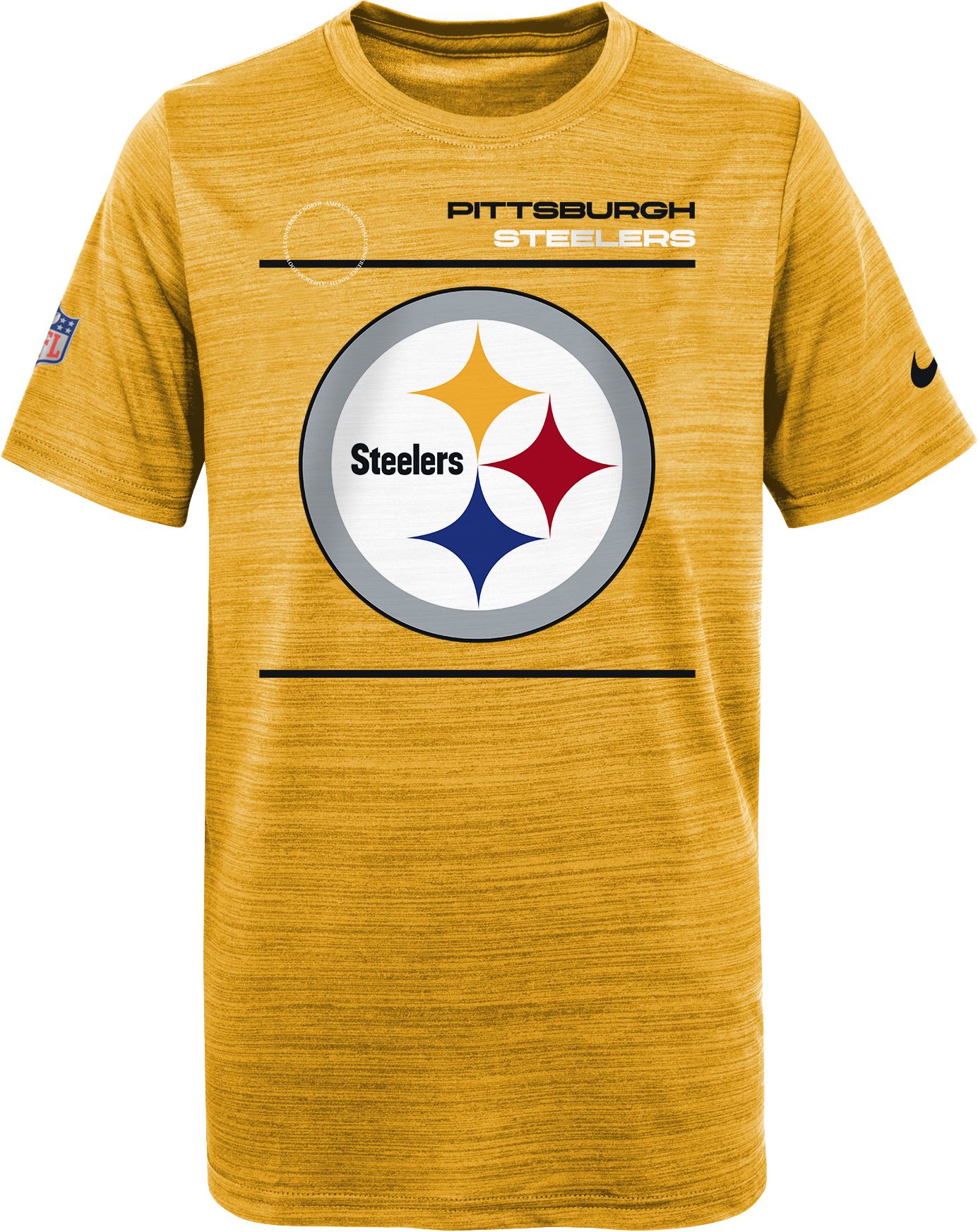 Youth Pittsburgh Steelers Sideline Legend Velocity Gold T-Shirt
