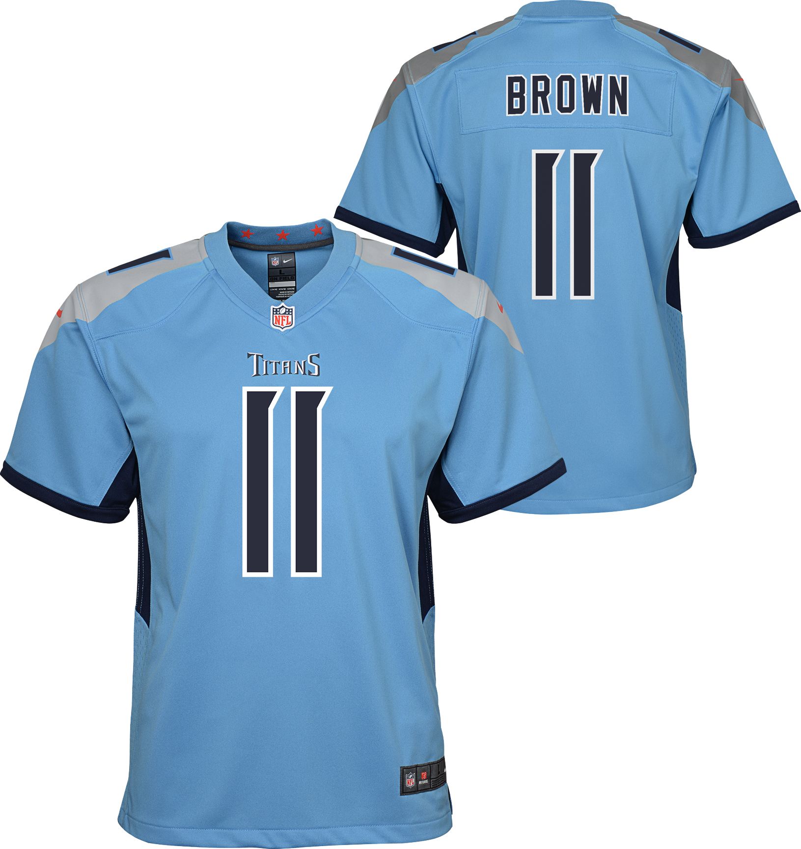 Nike / Youth Tennessee Titans A.J. Brown #11 Light Blue Alternate Game  Jersey