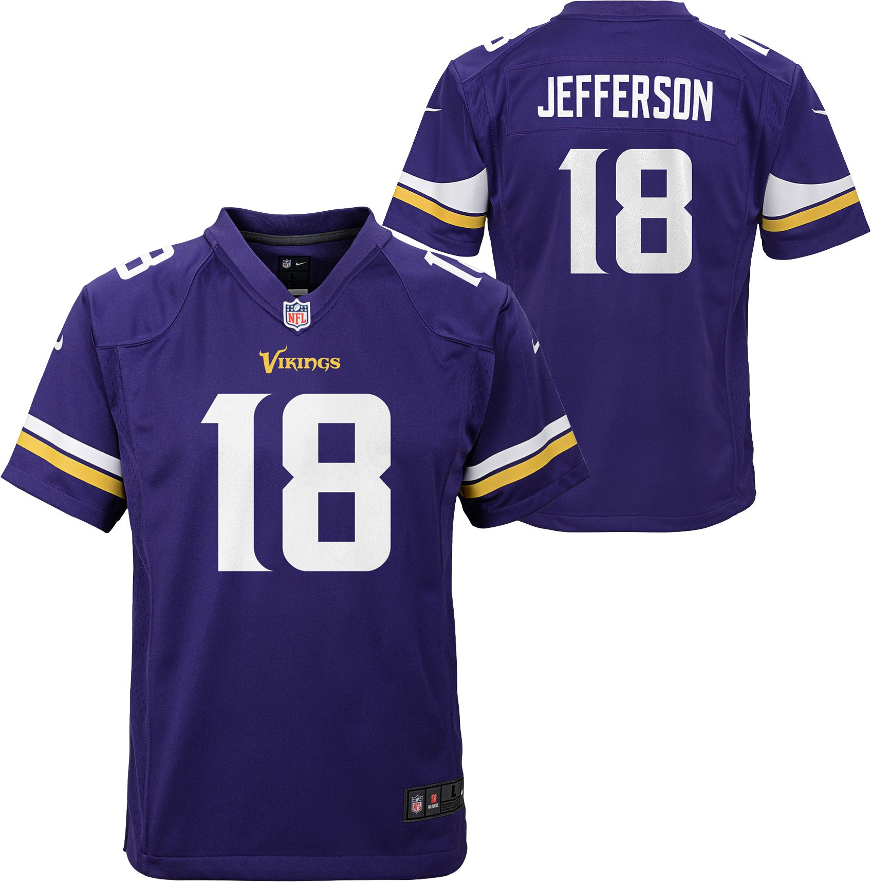 Nike Men's Minnesota Vikings Justin Jefferson #18 White Game