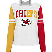 NFL Team Apparel Girl's Kansas City Chiefs White Long Sleeve T-Shirt