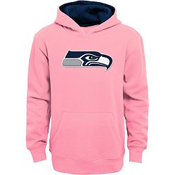 NFL Team Apparel Girls' Seattle Seahawks Prime Pink Pullover Hoodie