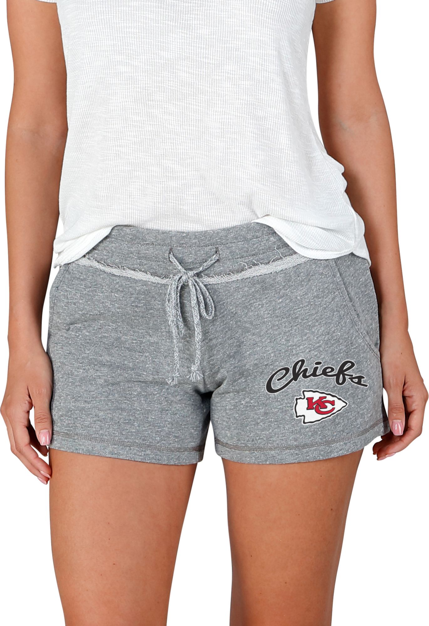Concepts Sport Women's Kansas City Chiefs Mainstream Grey Shorts - Women's Chiefs Apparel