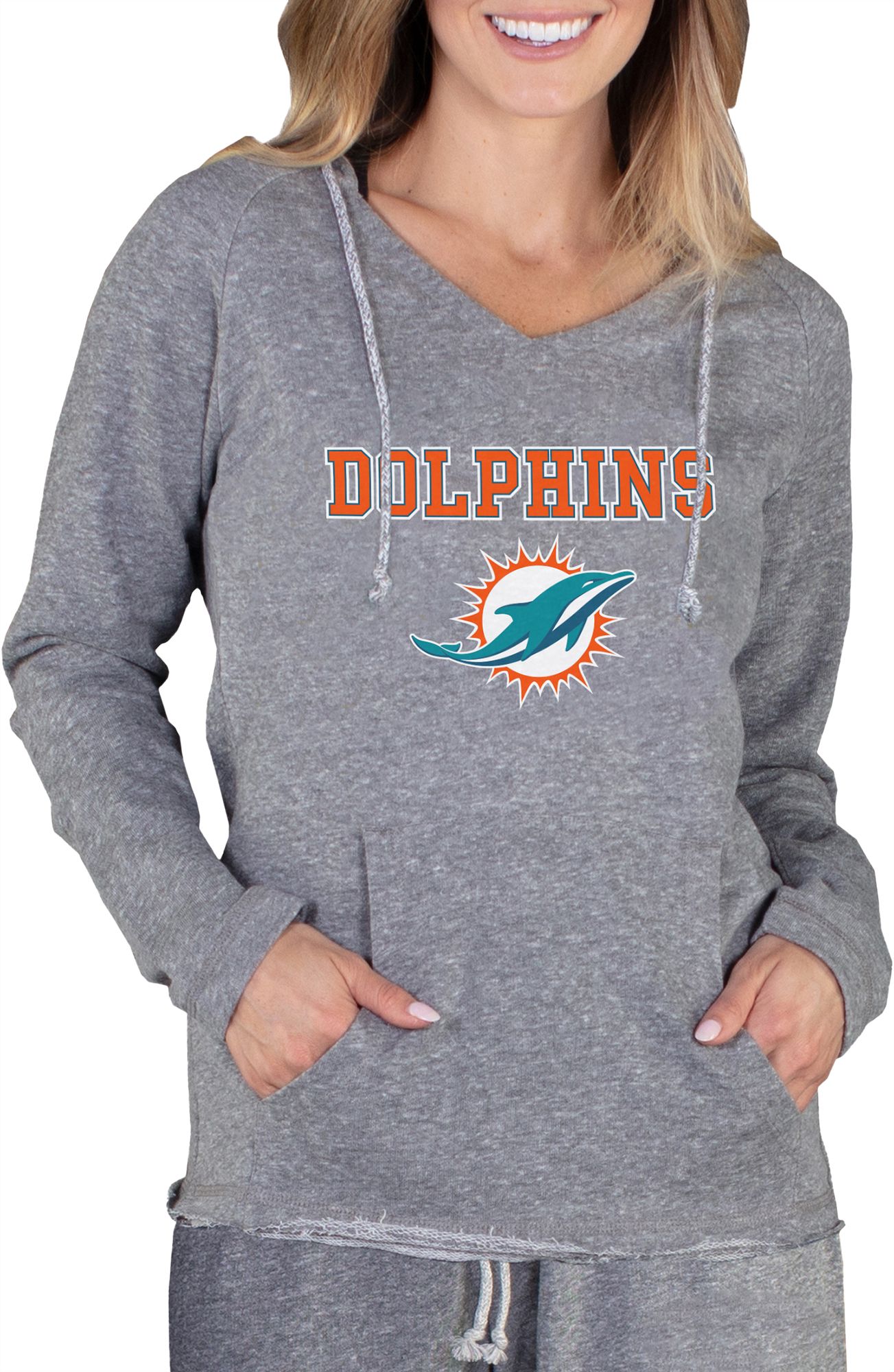 Concepts Sport Women's Miami Dolphins Mainstream Grey Hoodie