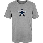 NFL Team Apparel Youth Dallas Cowboys Primary Logo Grey T-Shirt