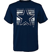NFL Team Apparel Youth Dallas Cowboys Scatter Navy T-Shirt