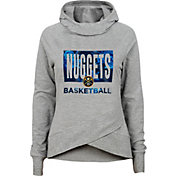 Outerstuff Girls' Denver Nuggets Grey Funnel Neck Sweatshirt