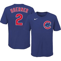 Nike Youth Chicago Cubs Nico Hoerner #2 Blue T-Shirt