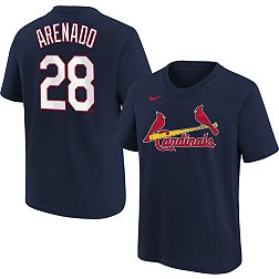MLB Team Apparel Youth St. Louis Cardinals Nolan Arenado #28 Navy T-Shirt