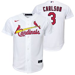 Nike Youth St. Louis Cardinals Dylan Carlson #3 White Replica Baseball Jersey