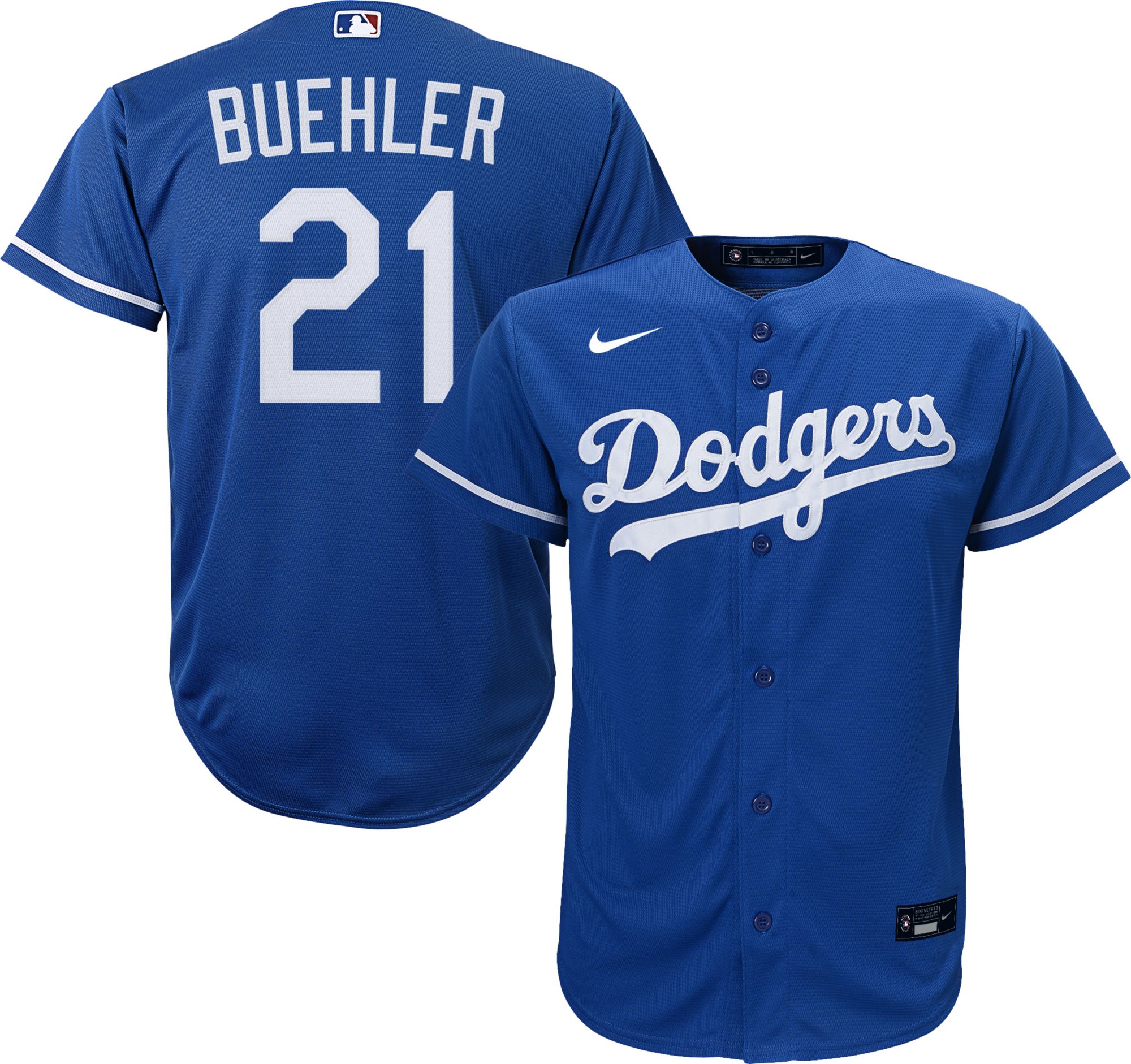 Youth Los Angeles Dodgers Walker Buehler # 21 Royal Blue Replica Baseball  Jersey