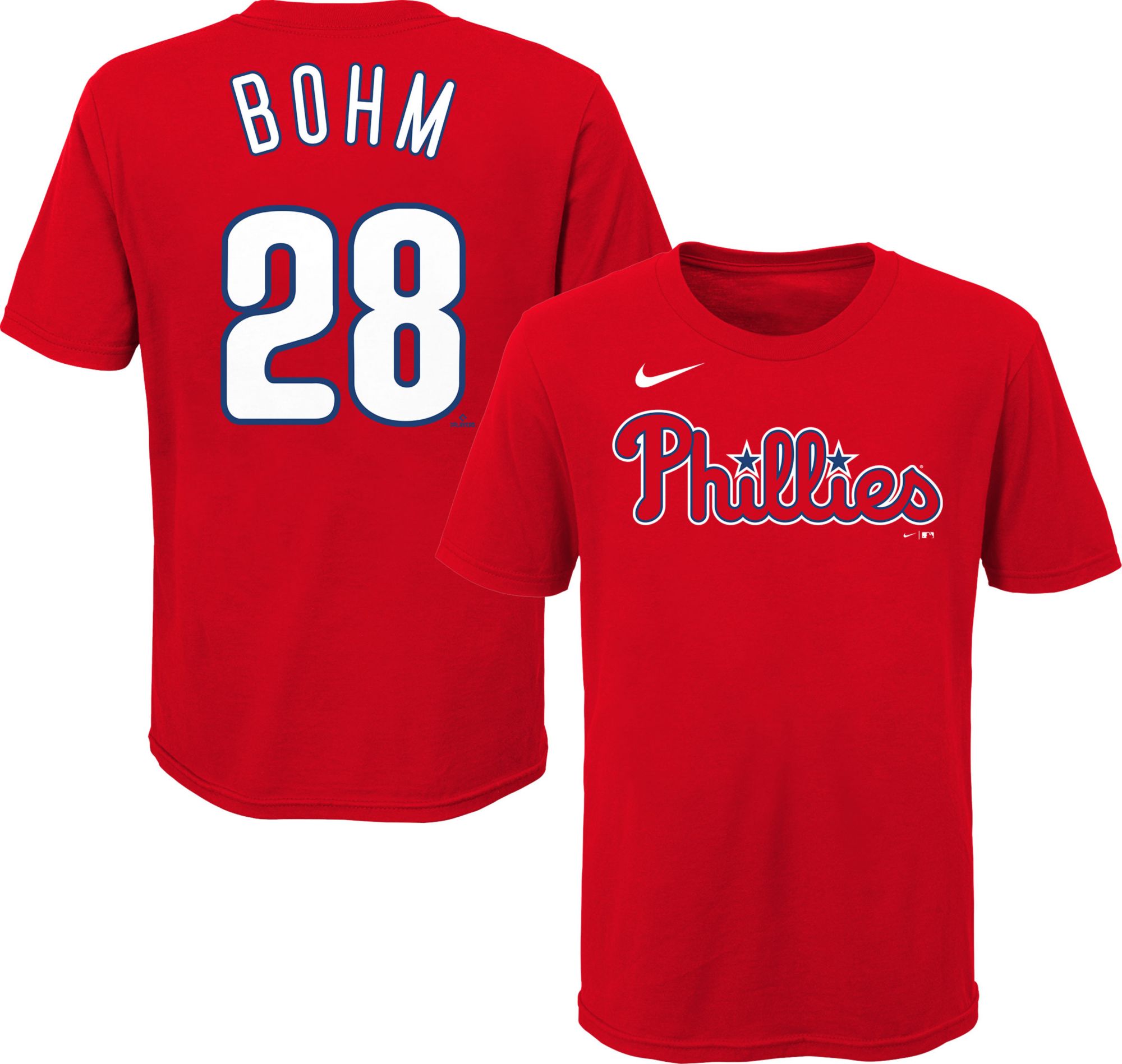 Youth Philadelphia Phillies Alec Bohm #28 Red T-Shirt