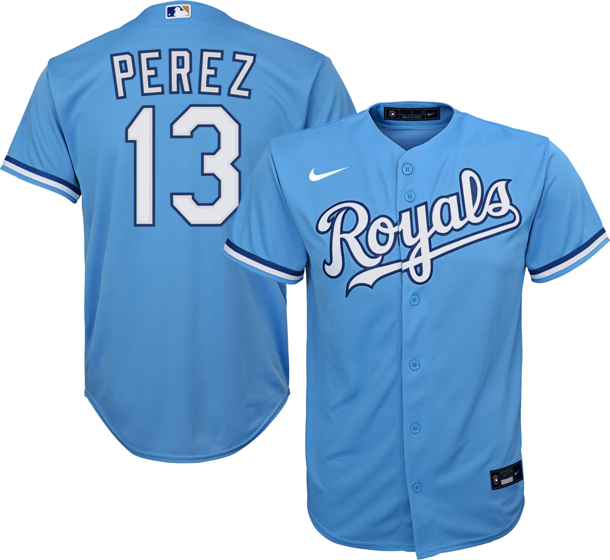 Nike / Youth Kansas City Royals Salvador Perez #13 Light Blue