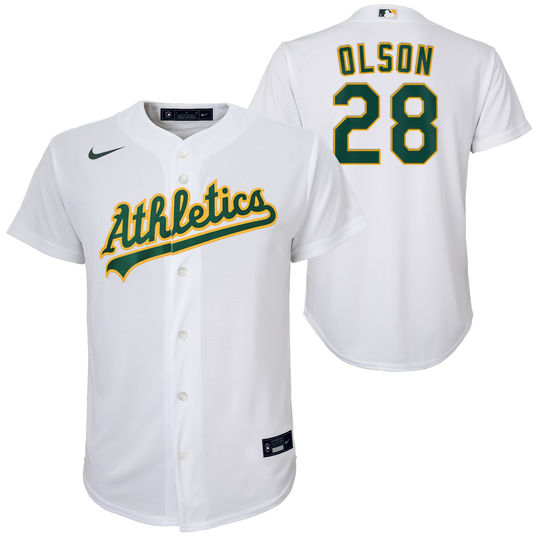 Green Nike MLB Oakland Athletics Road Jersey