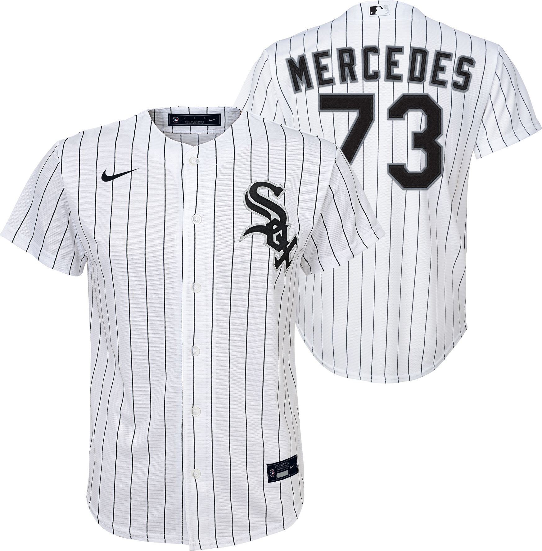 Nike / Youth Chicago White Sox Yermin Mercedes #73 White Replica Baseball  Jersey