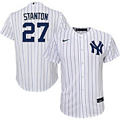 Outerstuff Youth New York Yankees Giancarlo Stanton #27 White Cool Base Jersey