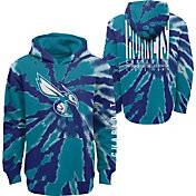 Outerstuff Youth Charlotte Hornets Blue Tie Dye Pullover Hoodie