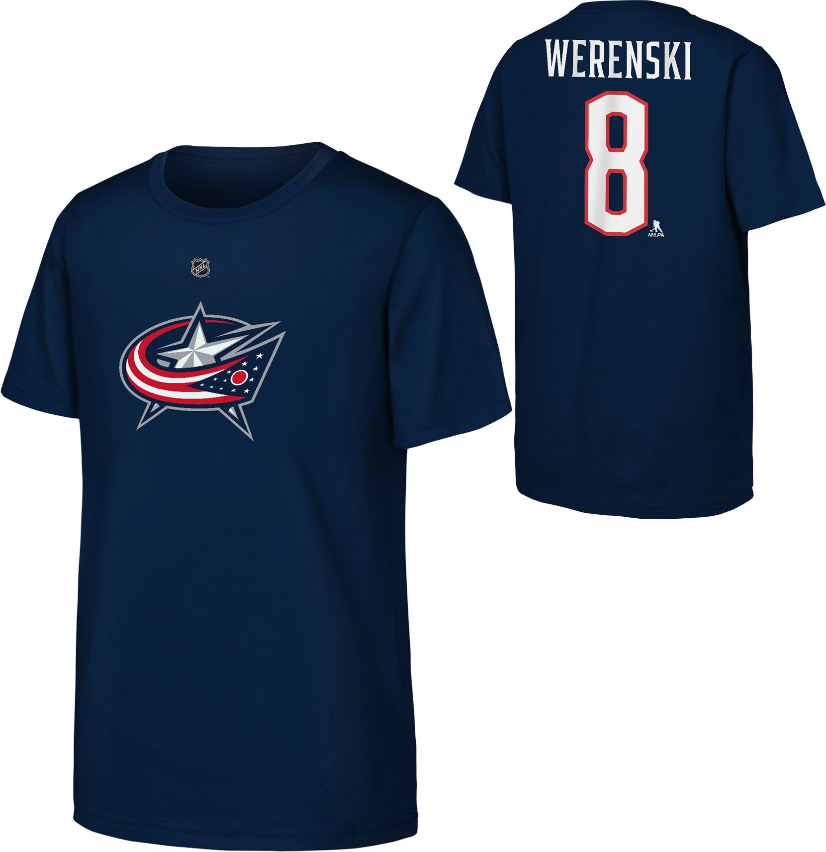 NHL Youth Columbus Blue Jackets Zach Werenski #8 Navy T-Shirt