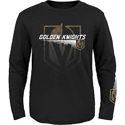 NHL Youth Las Vegas Golden Knights Black Corked Ice Long Sleeve T-Shirt