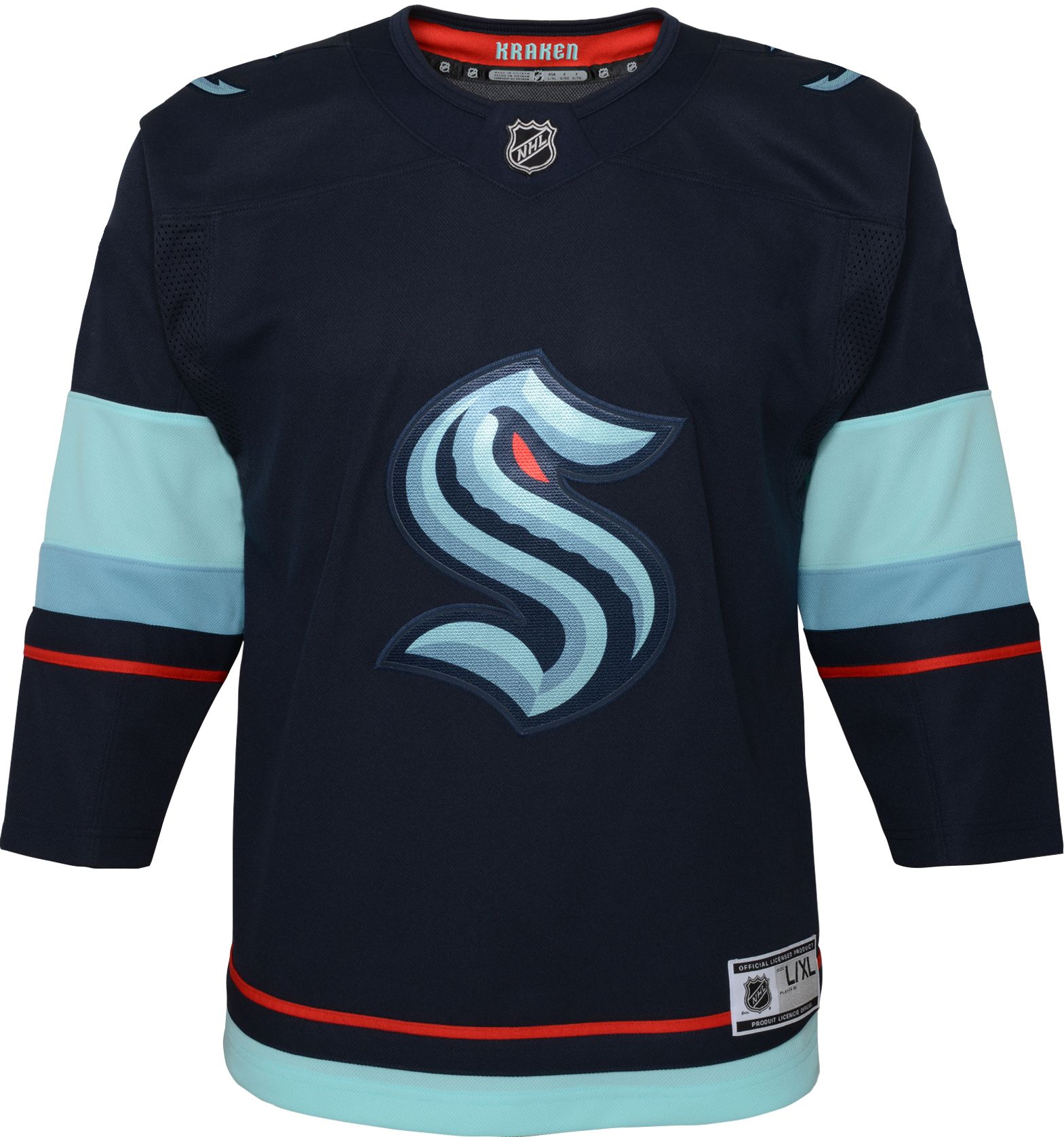 NHL Youth Seattle Kraken Premier Blank Home Jersey
