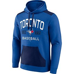 MLB Men's Toronto Blue Jays Royal Colorblock Pullover Hoodie