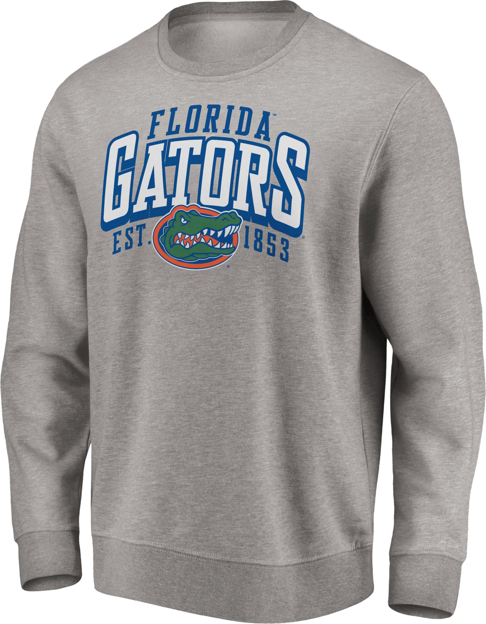 NCAA Men's Florida Gators Grey Crew Fleece Pullover Sweatshirt