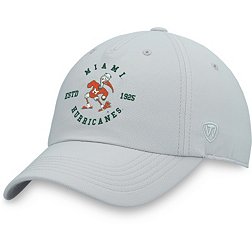 Top of the World Men's Miami Hurricanes Grey Goals Adjustable Hat