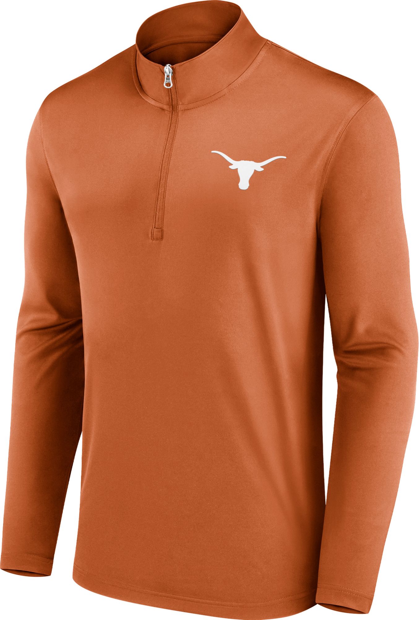 NCAA Men's Texas Longhorns Burnt Orange Quarter-Zip Pullover Shirt