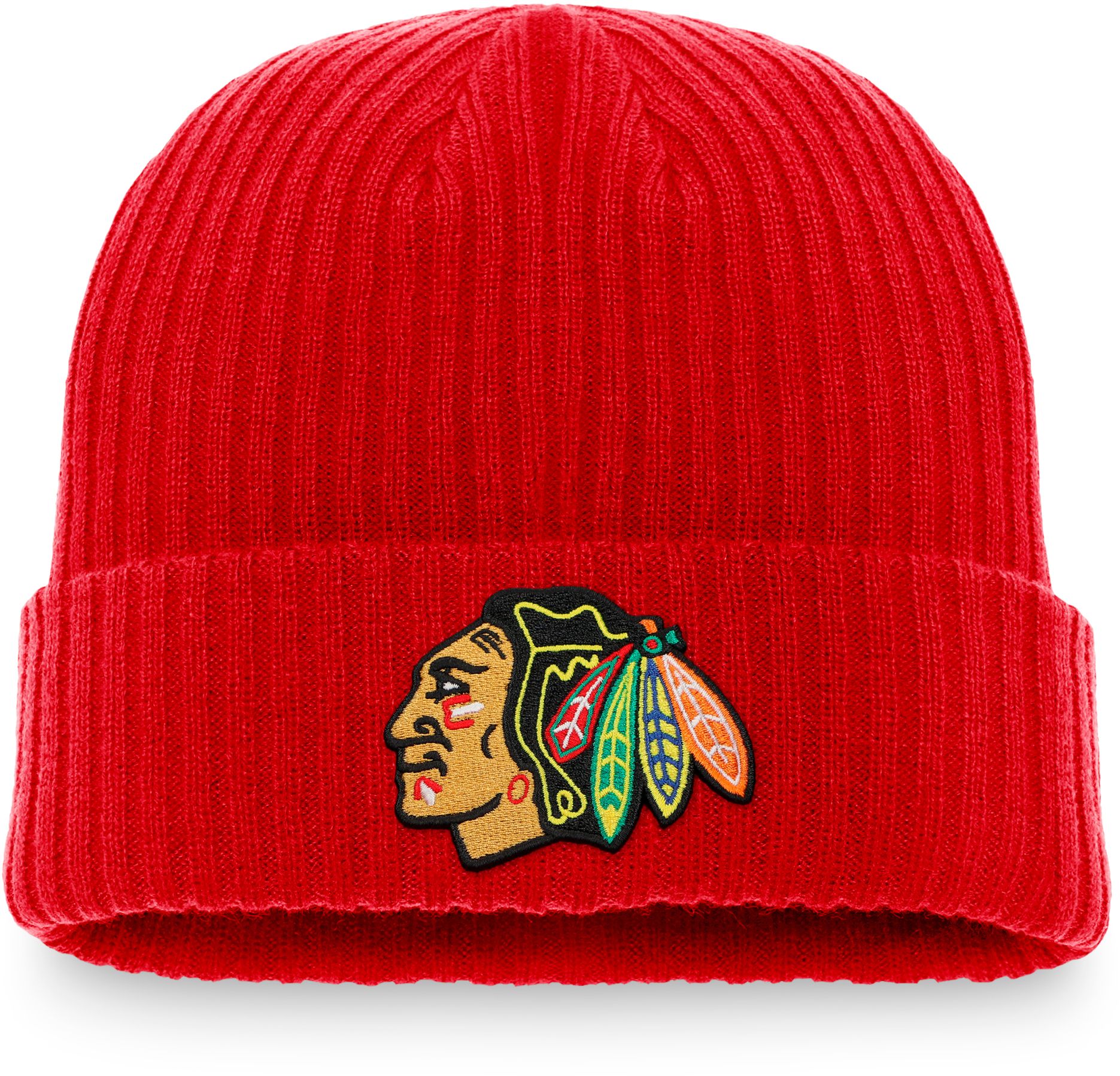 NHL Adult Chicago Blackhawks Core Cuffed Beanie