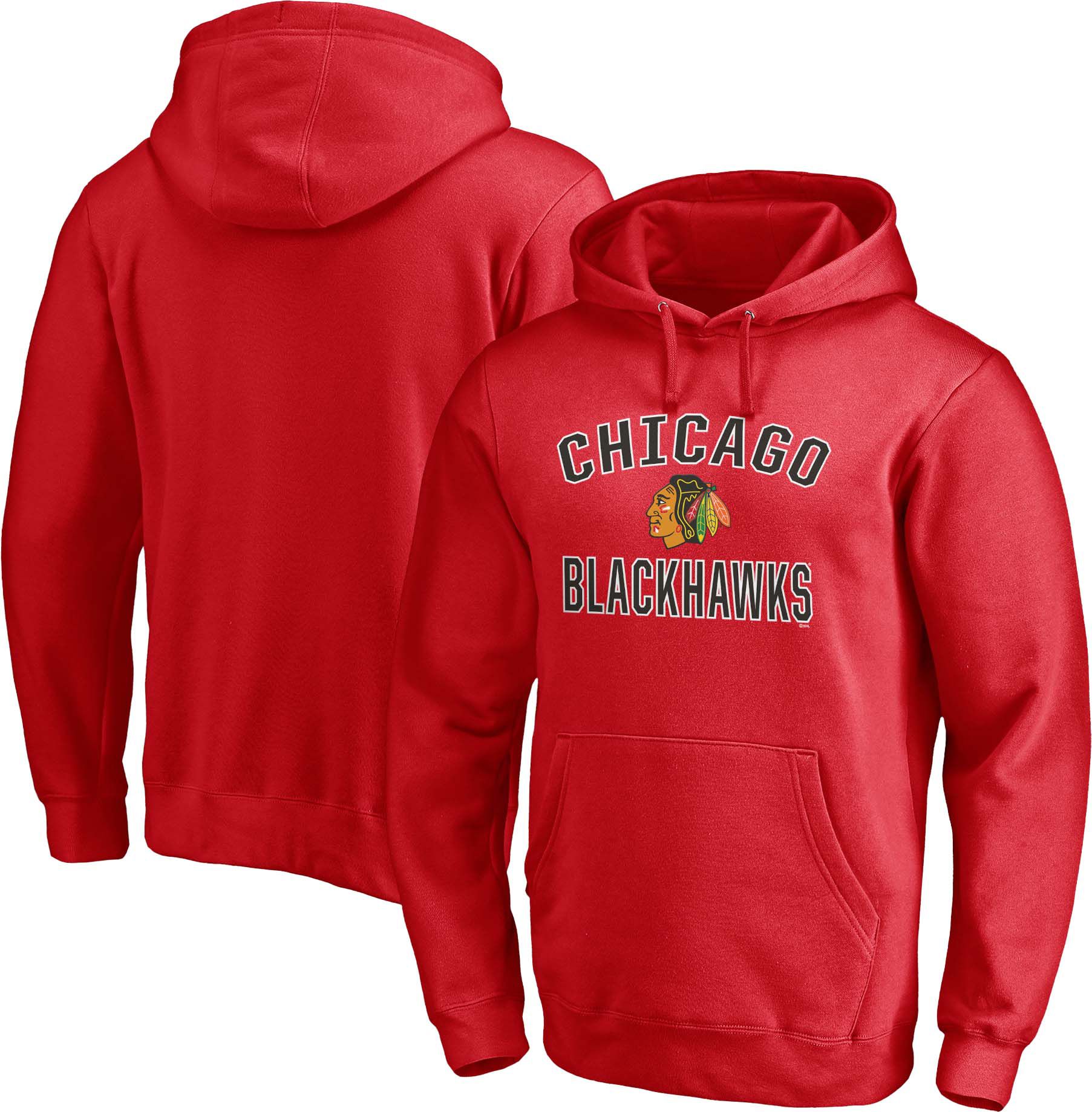 NHL Chicago Blackhawks Victory Arch Red Pullover Hoodie