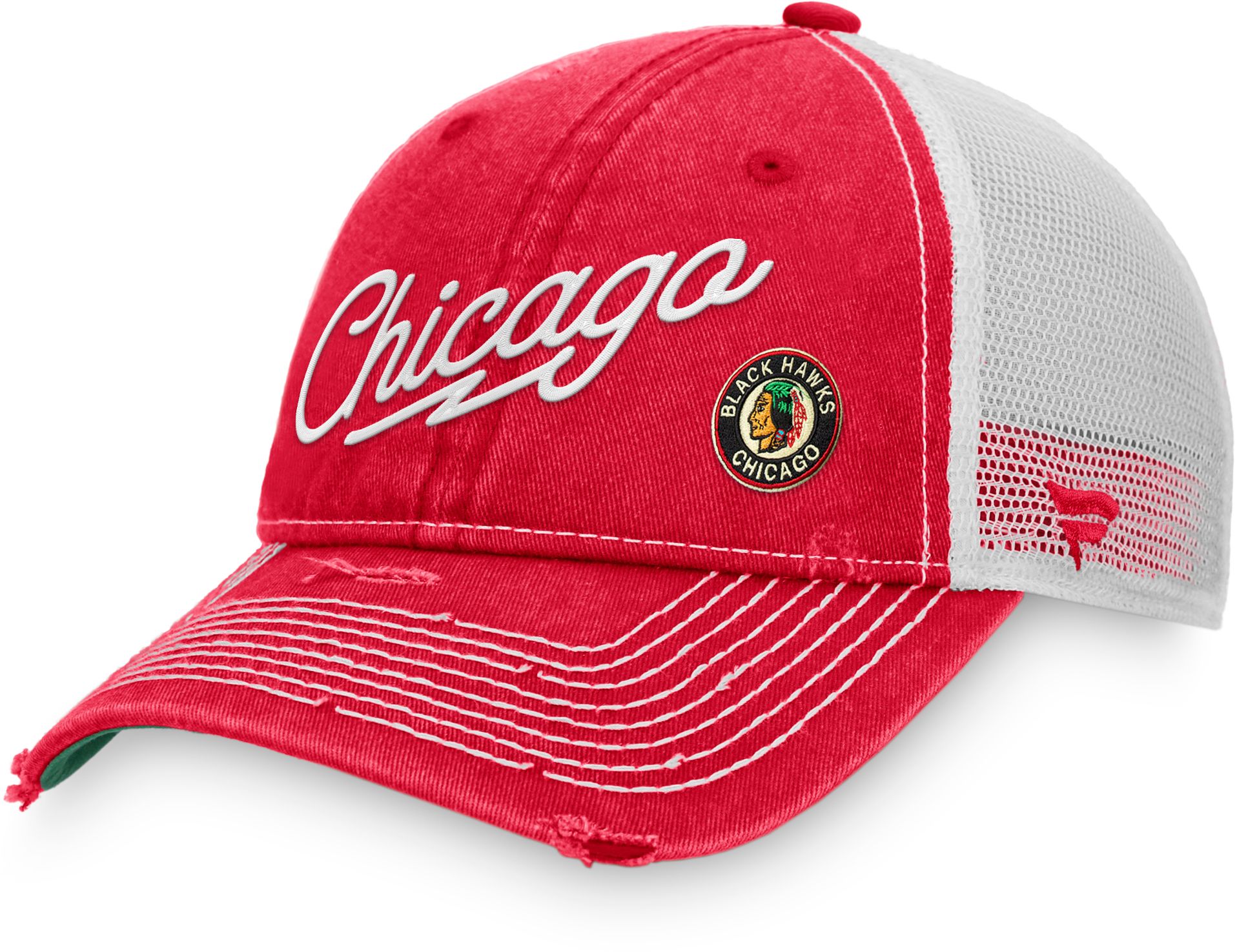 NHL Chicago Blackhawks Sports Resort Adjustable Trucker Hat