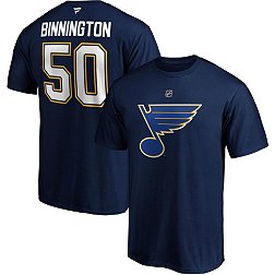 NHL St. Louis Blues Jordan Binnington #50 Navy Player T-Shirt