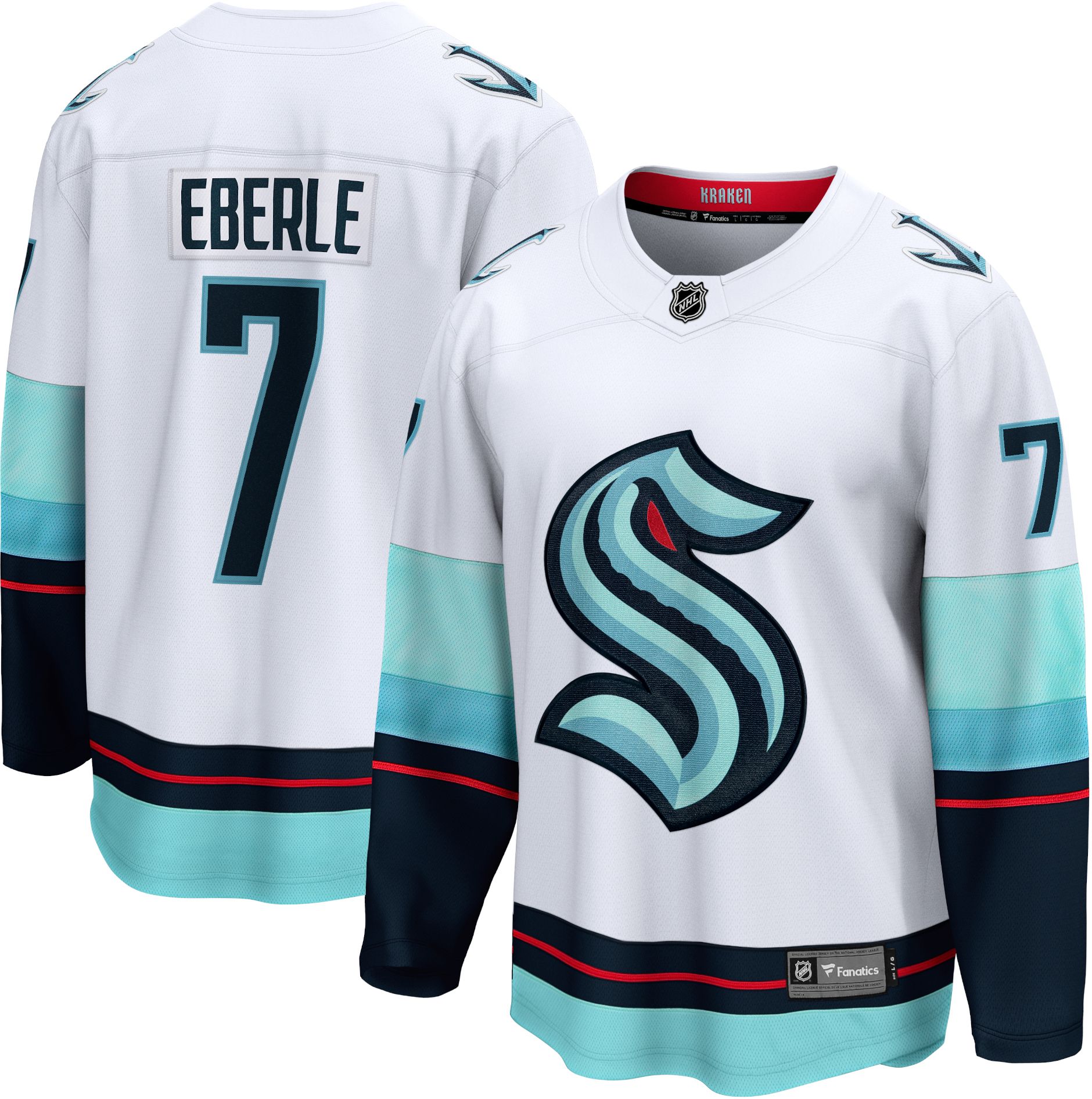 NHL Adult Seattle Kraken Jordan Eberle #7 Breakaway Away Replica Jersey