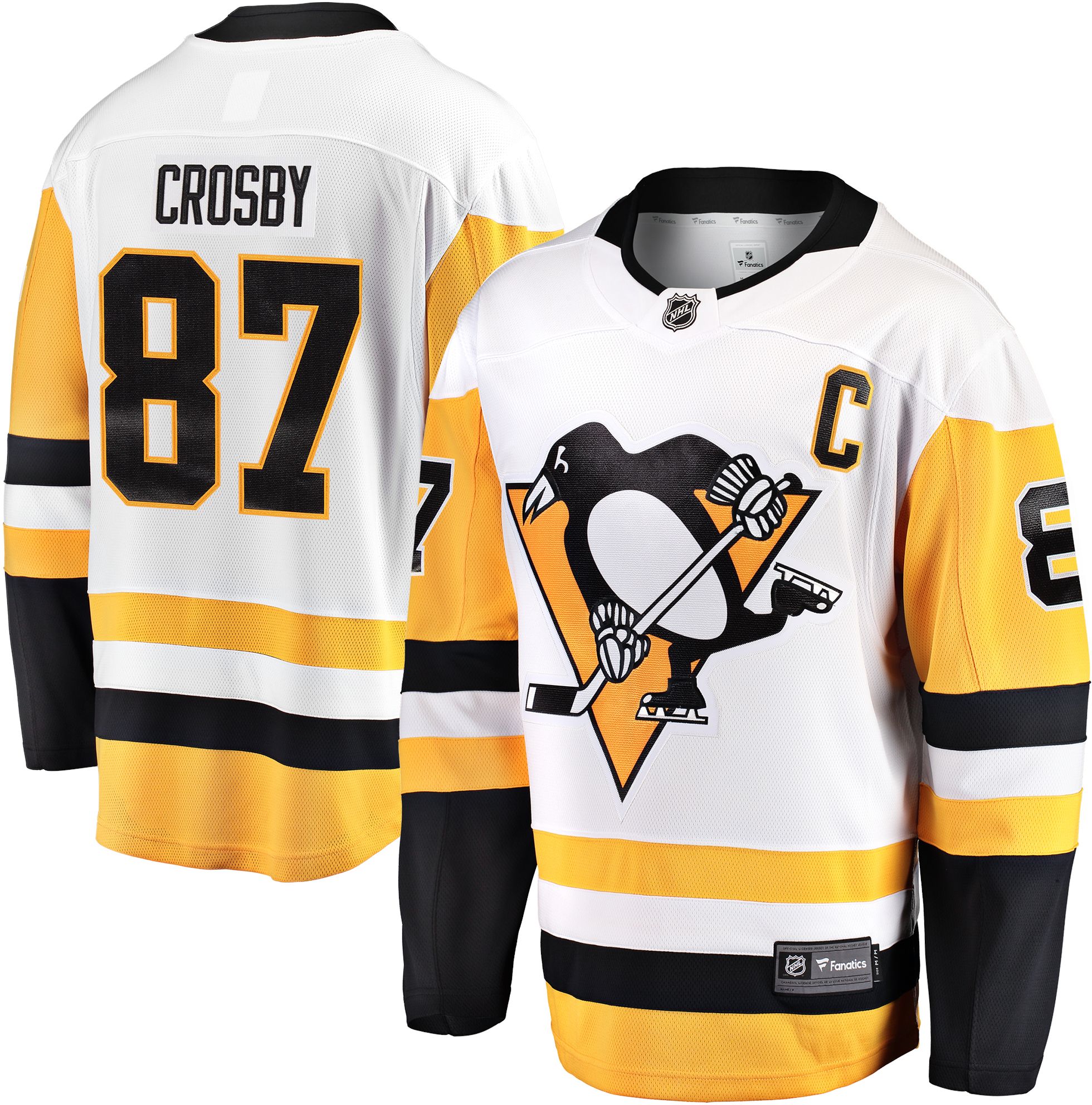 NHL Adult Pittsburgh Penguins Sidney Crosby #87 Breakaway Away Replica Jersey