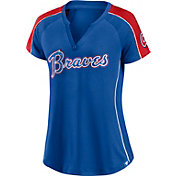 MLB Women's Atlanta Braves Royal Placket T-Shirt