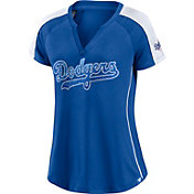 MLB Women's Los Angeles Dodgers Royal Placket T-Shirt