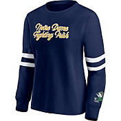 NCAA Women's Notre Dame Fighting Irish Navy Crew Pullover Sweatshirt