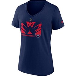 NHL Women's Washington Capitals Secondary Authentic Pro Navy V-Neck T-Shirt