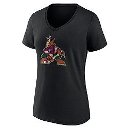 NHL Women's Arizona Coyotes Team Black V-Neck T-Shirt
