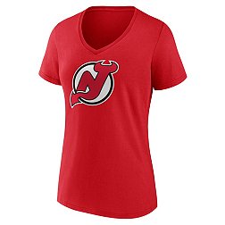 NHL Women's New Jersey Devils Team Red V-Neck T-Shirt