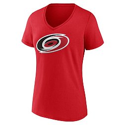 NHL Women's Carolina Hurricanes Team Red V-Neck T-Shirt